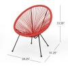 Christopher Knight Home Outdoor Hammock Weave Chair with Steel Frame (Set of 4) – Orange and Black