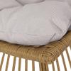 Christopher Knight Home Outdoor Wicker Chair,Patio Furniture Set,Rattan Club Chair, Woven Seating Accent Chair, Curve High Backrest with Water Resistant Cushion for Patio, Garden, Balcony, Grey(Light Brown+beige)