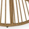 Christopher Knight Home Outdoor Wicker Chair,Patio Furniture Set,Rattan Club Chair, Woven Seating Accent Chair, Curve High Backrest with Water Resistant Cushion for Patio, Garden, Balcony, Grey(Light Brown+beige)
