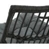 Christopher Knight Home Outdoor Wicker Chair,Patio Furniture Set,Rattan Club Chair, Woven Seating Accent Chair, Curve High Backrest with Water Resistant Cushion for Patio, Garden, Balcony, Grey(Grey)