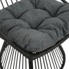Christopher Knight Home Outdoor Wicker Chair,Patio Furniture Set,Rattan Club Chair, Woven Seating Accent Chair, Curve High Backrest with Water Resistant Cushion for Patio, Garden, Balcony, Grey(Grey)