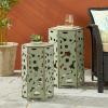 Christopher Knight Home Parrish Iron Accent Tables, 2-Pcs Set, Antique Green