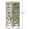 Christopher Knight Home Parrish Iron Accent Tables, 2-Pcs Set, Antique Green