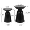 Christopher Knight Home Pelon Outdoor Side Tables – Black (Set of 2)