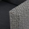 Christopher Knight Home Puerta Outdoor Club Chairs with Water Resistant Cushions, 4-Pcs Set, Mix Black / Dark Gray