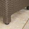 Christopher Knight Home Puerta Outdoor Wicker Chat Set, 4-Pcs Set, Brown / Ceramic Grey