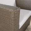 Christopher Knight Home Puerta Outdoor Wicker Chat Set, 4-Pcs Set, Brown / Ceramic Grey