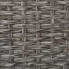 Christopher Knight Home Puerta Outdoor Wicker Chat Set with Water Resistant Cushions, 8-Pcs Set, Mixed Black / Dark Grey