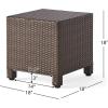 Christopher Knight Home Puerta Outdoor Wicker Side Table, Light Brown