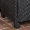 Christopher Knight Home Puerta Outdoor Wicker Sofa Set, Dark Brown And Beige