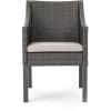Christopher Knight Home Sagan Outdoor Wicker 3 Piece Chat Set, 23 “W x 24 “D x 33.5 “H, Gray + Light Gray