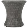 Christopher Knight Home Sagan Outdoor Wicker 3 Piece Chat Set, 23 “W x 24 “D x 33.5 “H, Gray + Light Gray