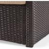 Christopher Knight Home Sanger Outdoor Club Chair with Cushions – Wicker – Dark Brown/Beige