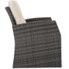 Christopher Knight Home Sanger Outdoor Club Chair with Cushions – Wicker – Gray/Beige