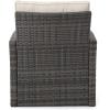 Christopher Knight Home Sanger Outdoor Club Chair with Cushions – Wicker – Gray/Beige