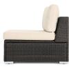 Christopher Knight Home Santa Rosa Outdoor Wicker Armless Sectional Sofa Seat with Aluminum Frame and Water Resistant Cushions, Multibrown / Beige