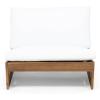 Christopher Knight Home Sherwood Acacia Wood Outdoor Lounge Chairs and 50,000 BTU Circular Propane Fire Pit, White, Teak, and Dark Gray