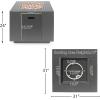 Christopher Knight Home Solomon Outdoor 33-Inch Square Fire Pit, Brushed Brown