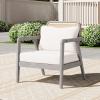 Christopher Knight Home Ursa Outdoor Patio Club Chair, Acacia Wood Arm Chair, Single Sofa Chair, Patio Furniture, Deep Seating with Cushion for Porch, Garden, Backyard, Balcony, Grey