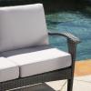 Christopher Knight Home Waikiki Outdoor Wicker Seating Set and Cushions, 8-Pcs Set, Grey