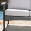 Christopher Knight Home Waikiki Outdoor Wicker Seating Set and Cushions, 8-Pcs Set, Grey