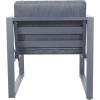 Christopher Knight Home Wally Outdoor Aluminum Club Chairs (Set of 2), Dark Gray and Black