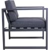 Christopher Knight Home Wally Outdoor Aluminum Club Chairs (Set of 2), Dark Gray and Black