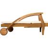 Christopher Knight Home Wilky Acacia Wood Chaise Lounge Chair Outdoor with Armrest, Wooden Patio Outdoor Chaise Lounge with Wheels and Cushions, Adjustable Backrest Single Lounge Sofa, Cream+Teak