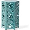 GDFStudio Elliot Outdoor 12 Inch and 14 Inch Sunburst Iron Side Table Set (Crackle Green) (301960)(Crackle Teal)