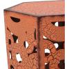 GDFStudio Great Deal Furniture (Set of 2) Utica Antique Style Orange Accent Table(Antique Orange)