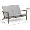 Great Deal Furniture Christopher Knight Home Camryn Outdoor 4 Seater Chat Set with Cushions, Gray Finish