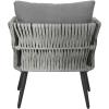 Great Deal Furniture Christopher Knight Home Weber Outdoor Wicker Club Chair (Set of 4), Light Dark Gray