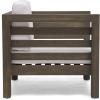 Great Deal Furniture Louise Outdoor Acacia Wood Club Chair with Cushion, Gray Finish and White, (308367)(Gray Finish + White)