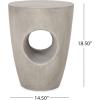 Richie Indoor Contemporary Lightweight Concrete Accent Side Table(Samue concrete Finish)