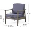 Willowbrook Outdoor 4pc Chat Set – Acacia Wood – Teak(Grey)