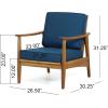 Willowbrook Outdoor 4pc Chat Set – Acacia Wood – Teak(Teak)