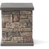 Chesney Outdoor Tank Holder Side Table – Lightweight Concrete – Stone Finish