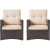 Christopher Knight Home 318037 Sanger Club Chair, Dark Brown + Beige