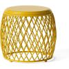 Christopher Knight Home Alamera Outdoor 19″ Lattice Iron Side Table, Matte Yellow(Alamer matte Yellow)