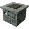 Christopher Knight Home Angeles Outdoor Square Fire Pit – 40,000 BTU, Grey