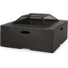 Christopher Knight Home Berwick Outdoor Lightweight Concrete Wood Burning Square Fire Pit, Dark Gray