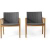 Christopher Knight Home Bryan Club Chair, 25.5 “W x 26 “D x 32.25 “H, Teak + Gray