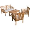 Christopher Knight Home Caydon Outdoor Chat Set, 4-Pcs Set, Brown Patina
