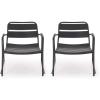 Christopher Knight Home Cowan Outdoor Dining Chair (Set of 2), Matte Coral(Matte Black)