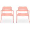 Christopher Knight Home Cowan Outdoor Dining Chair (Set of 2), Matte Coral(Matte Coral)