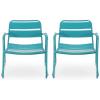 Christopher Knight Home Cowan Outdoor Dining Chair (Set of 2), Matte Coral(Matte Teal)