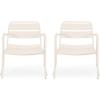 Christopher Knight Home Cowan Outdoor Dining Chair (Set of 2), Matte Coral(Matte White)