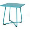 Christopher Knight Home Doris Outdoor Modern 18″ Side Table with Steel Legs-Teal