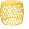 Christopher Knight Home Eliana Outdoor 12″ Sunburst Iron Side Table, Crackle Teal(Matte Yellow)