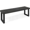 Christopher Knight Home Kemp Outdoor Acacia Wood Bench, Gray Finish, Sandblast Dark Grey
